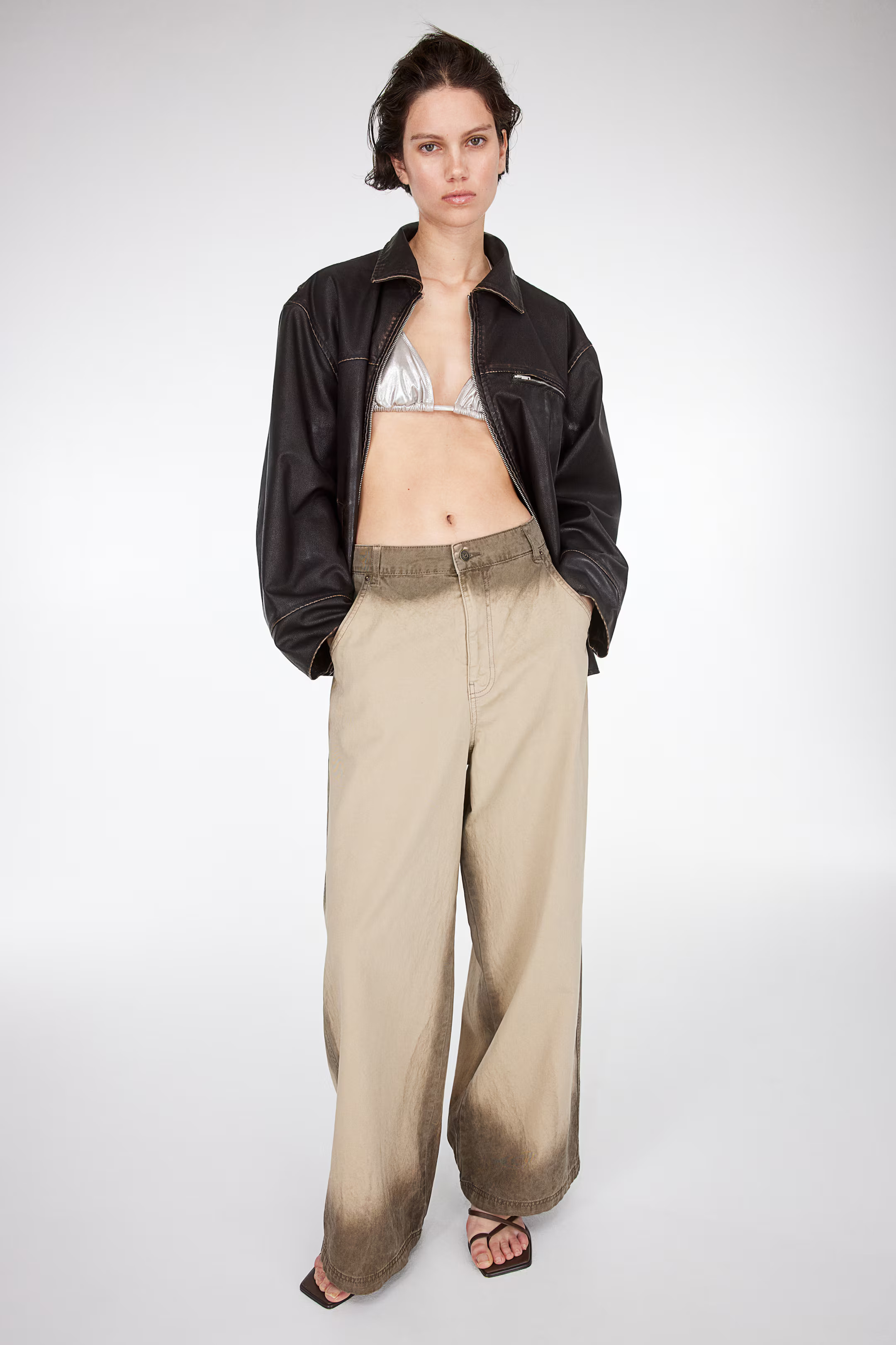 Distressed-look coated jacket | H&M (UK, MY, IN, SG, PH, TW, HK)