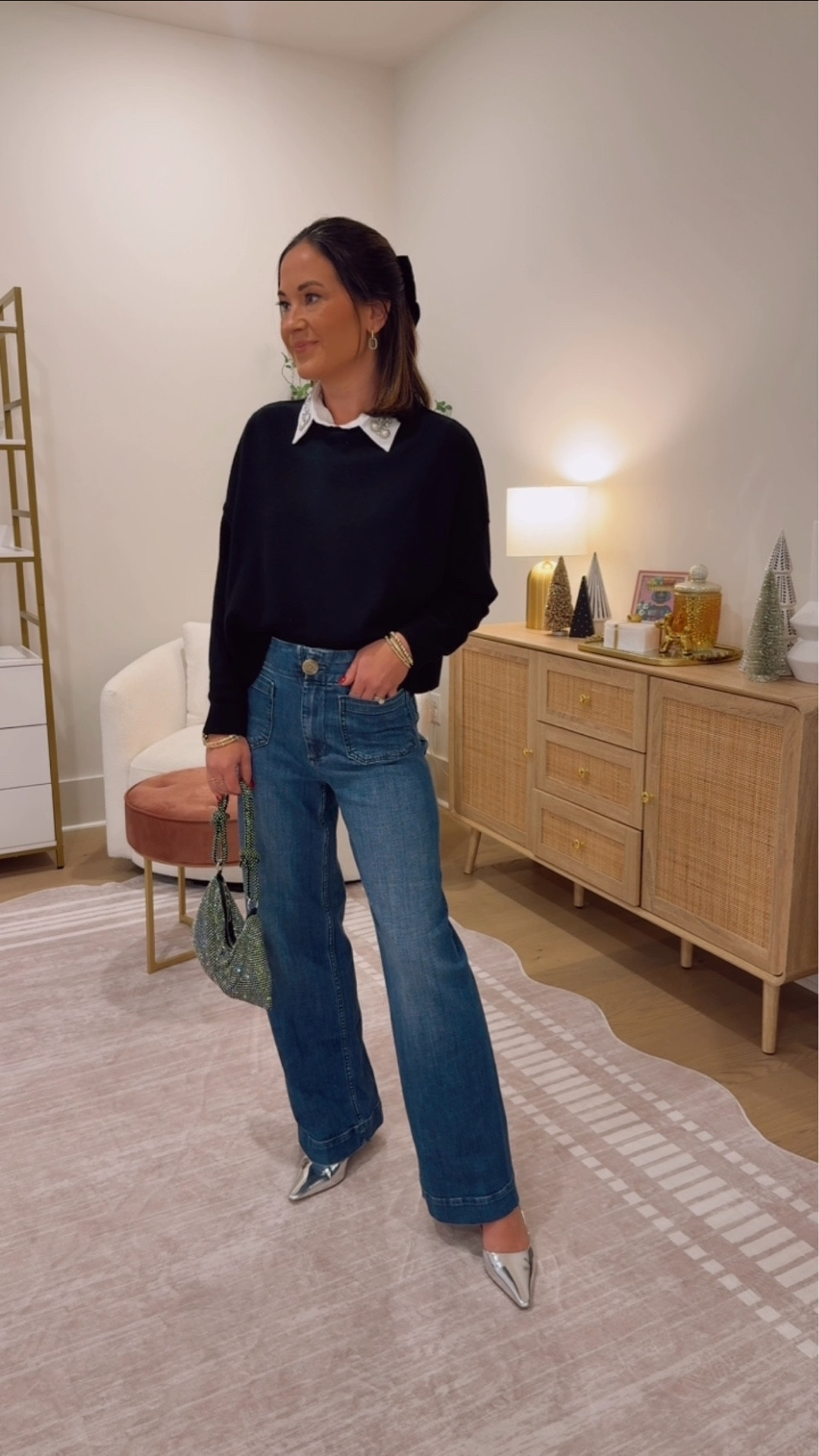 One base look styled 6 ways from casual to work to dressy holiday looks! My sweater and jeans are 30% off right now at Anthropologie and lots of my items are on sale too! 
Wearing a 25 in full length Colette jeans and xs in tops/ jackets (sweater is the Alani cashmere sweater) 
Best basics / Black Friday sales / style over 40  

#LTKCyberWeek #LTKSaleAlert #LTKHoliday