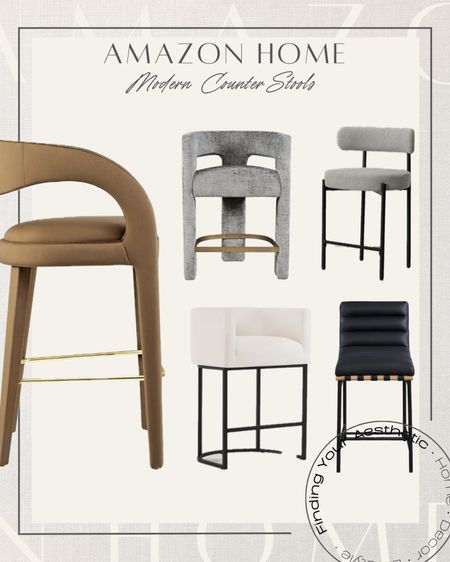 Designer look for less modern counter stools for your kitchen island 

Counter stool fabric // modern kitchen seating // curved bar stools // luxe for less home // Amazon furniture finds // Amazon styled home // kitchen chairs modern

#LTKSaleAlert #LTKHome