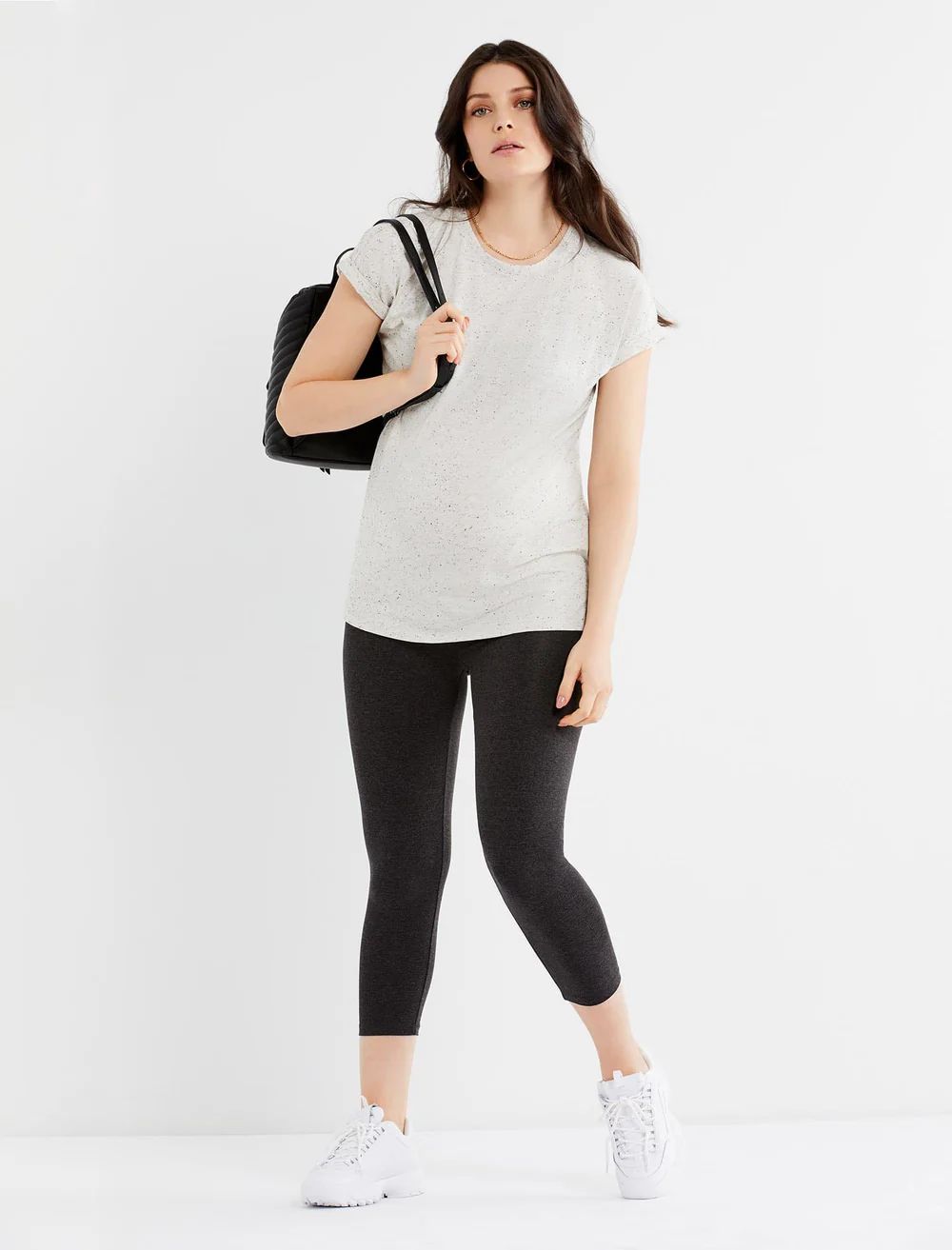 Luxe Essentials Secret Fit Belly Ultra Soft Crop Maternity Leggings | A Pea In The Pod