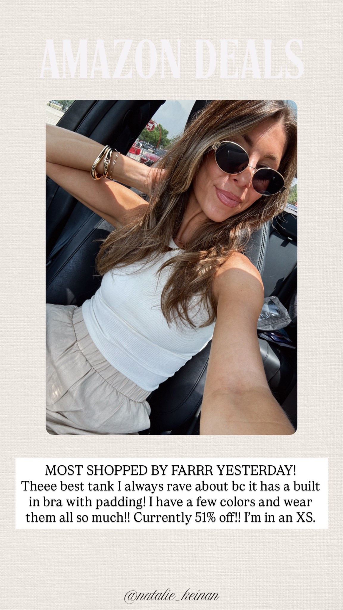 Most shopped tank! Has a built in bra with padding!

#LTKStyleTip #LTKFindsUnder50 #LTKSaleAlert