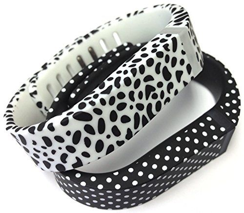 Small 1 Black with White Dots Poka 1 Dalmatian Color Band For Fitbit Flex /No Tracker | Amazon (US)