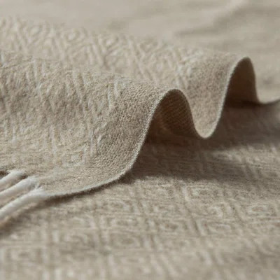 Lightweight Soft Cozy Throw BOURINA Color: Beige | Wayfair North America