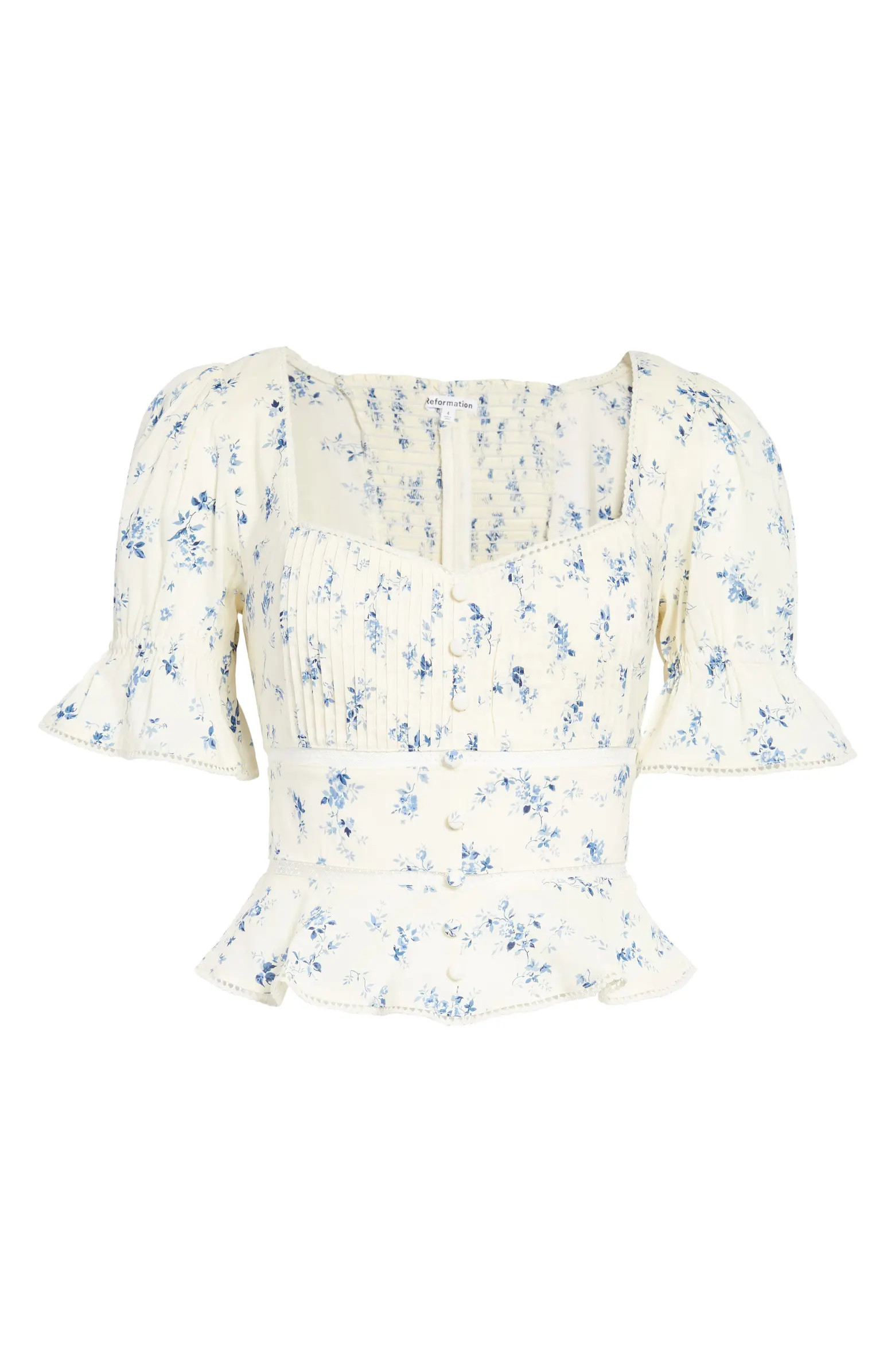 Daphne Floral Peplum Top | Nordstrom