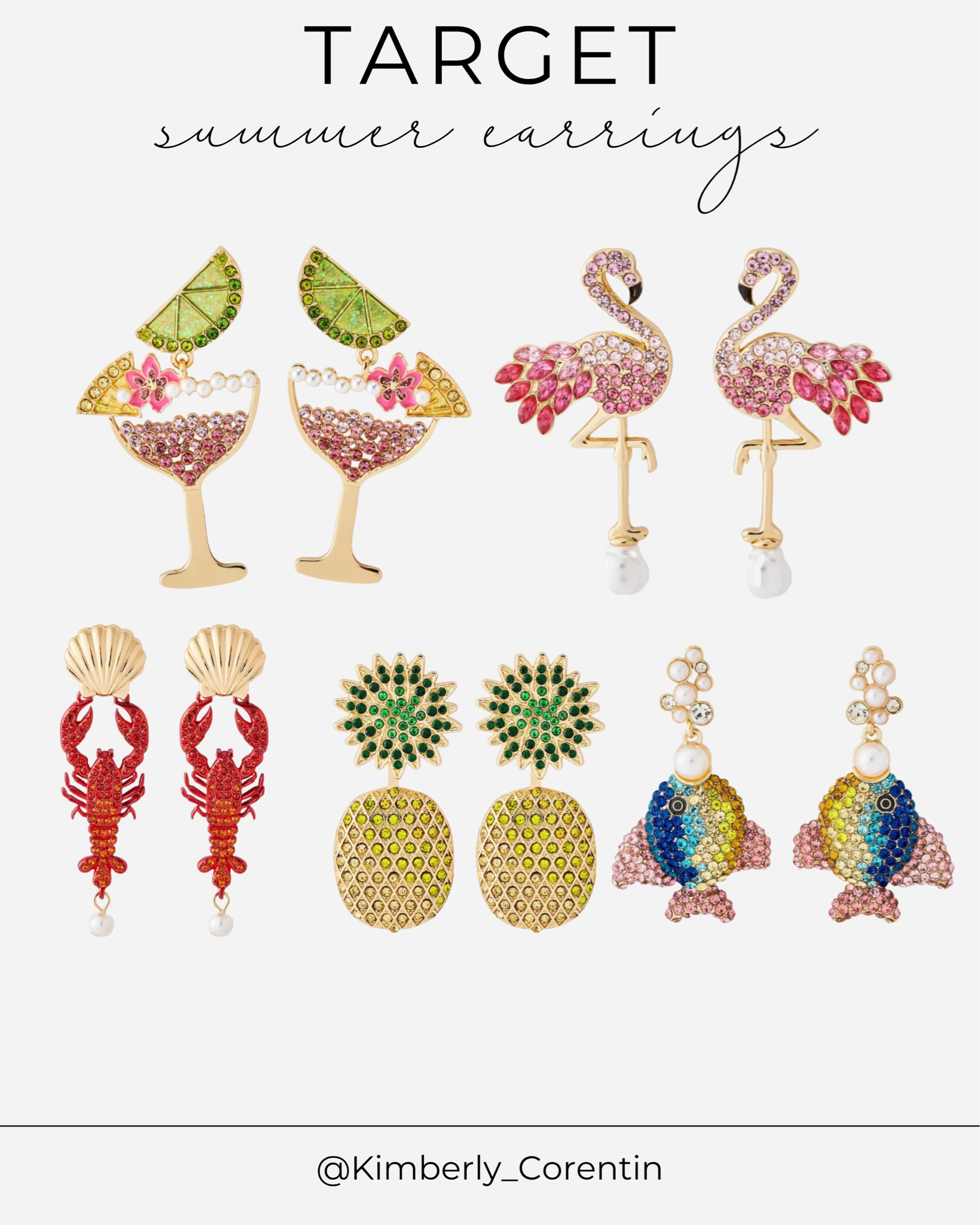 How cute and fun are these earrings you can wear with all your summer outfits?! They are sure be a fun statement piece of jewelry to dress up any outfit! 

Spring outfits 2026, summer outfits, summer outfits 2026, spring dresses, date night outfits, carnation outfits beach, plus size fashion, smart casual, martini earrings, flamingo earrings, lobster earrings, pineapple earrings, Fish earrings, jewelry for vacationn

#LTKootd #LTKU #LTKOver40