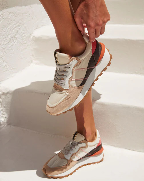 Lizara Chunky Sneakers - Tan/Multi - SALE | VICI