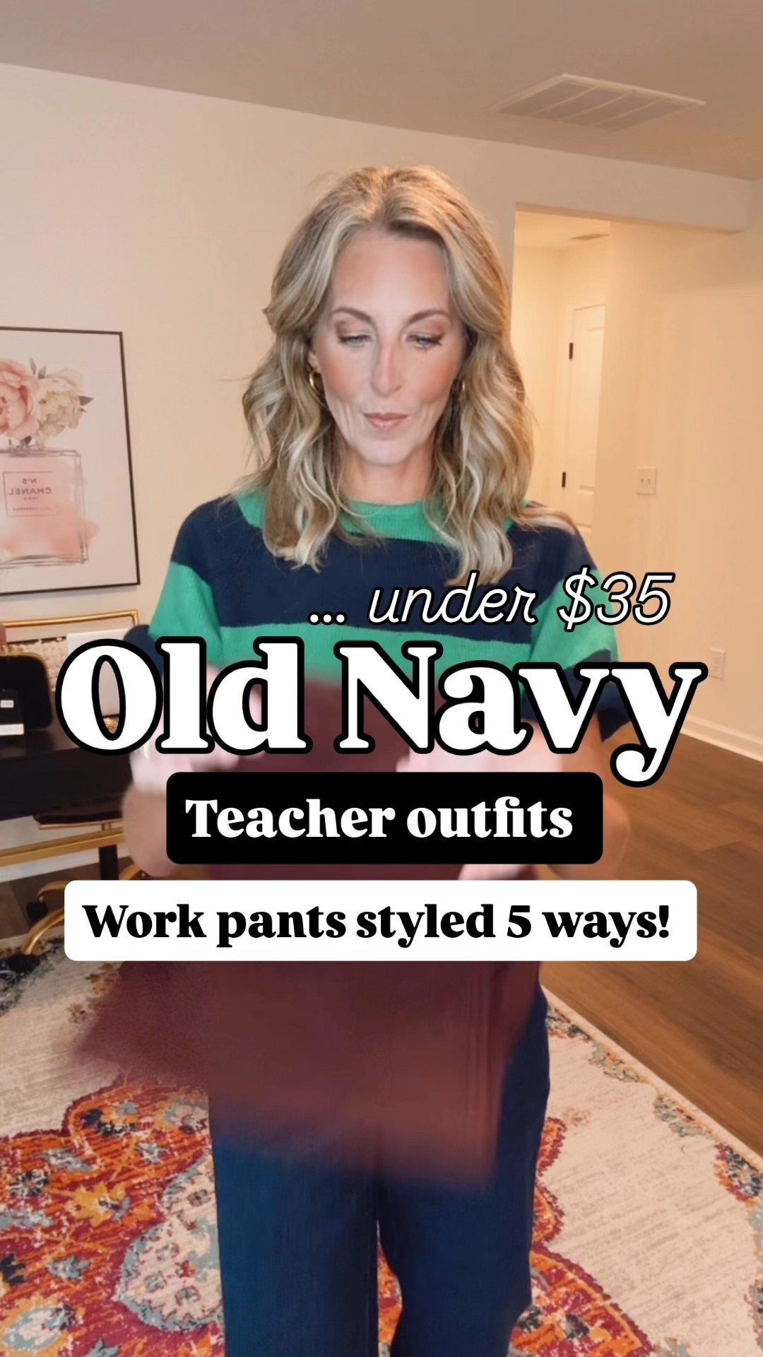 Nothing makes a teacher happier than the ease of having all her outfits picked out! That is my goal to have it all planned out for you- so you just have to show up looking cute!! Comment PANTS to get these OG Old Navy pants (that I own in every color- and swear by) sent right to your inbox. 

Old Navy high waisted O G Chino pants are truly some of my very favorite pair of pants to wear to work! They come in over 10 colors - sizes regular, petite and tall. Wearing a size extra small.  Paired with all of my favorite Old Navy tops plus one Walmart.  Size small and all tops!! 

Everything on SALE!! 

Teacher, outfit, teacher, back to school outfit, teacher style, Old Navy style  

#teacher #teachers #teaching #teachersofig #teachersofinstagram #teachersofthegram #teachergram #teacherstyle # #teachersfollowteachers #teacherfashion #teachersofinsta #oldnavy #workweek #workoutfits #oldnavystyle 
#teacherssupportteachers #teacherootd #shopltk #Itkstyletip #outfits #pants 