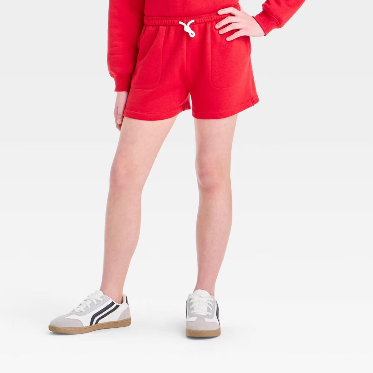 Girls' Drawstring Waist Fleece Shorts - art class™ | Target