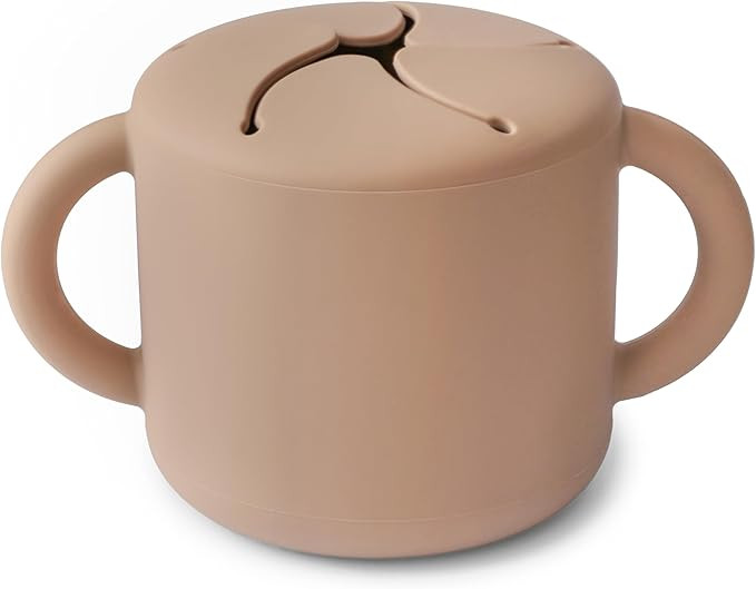 mushie Silicone Snack Cup | Spill Proof Food Container for Toddler and Baby (Natural) | Amazon (US)