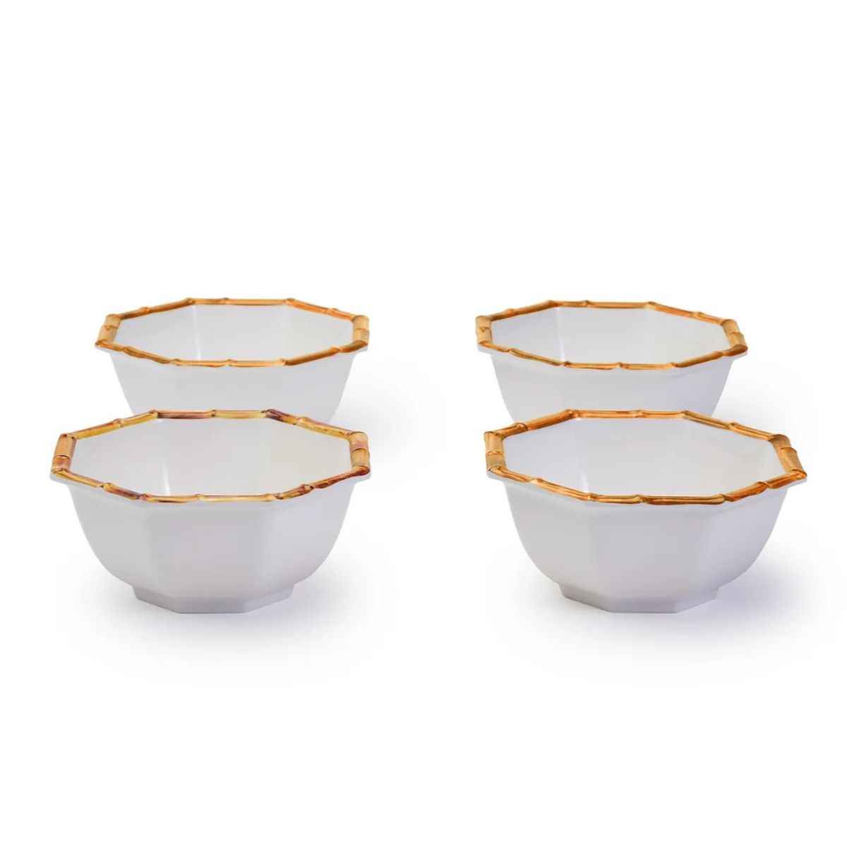Bamboo Octagonal Bowls (Set of 4) | Sea Marie Designs