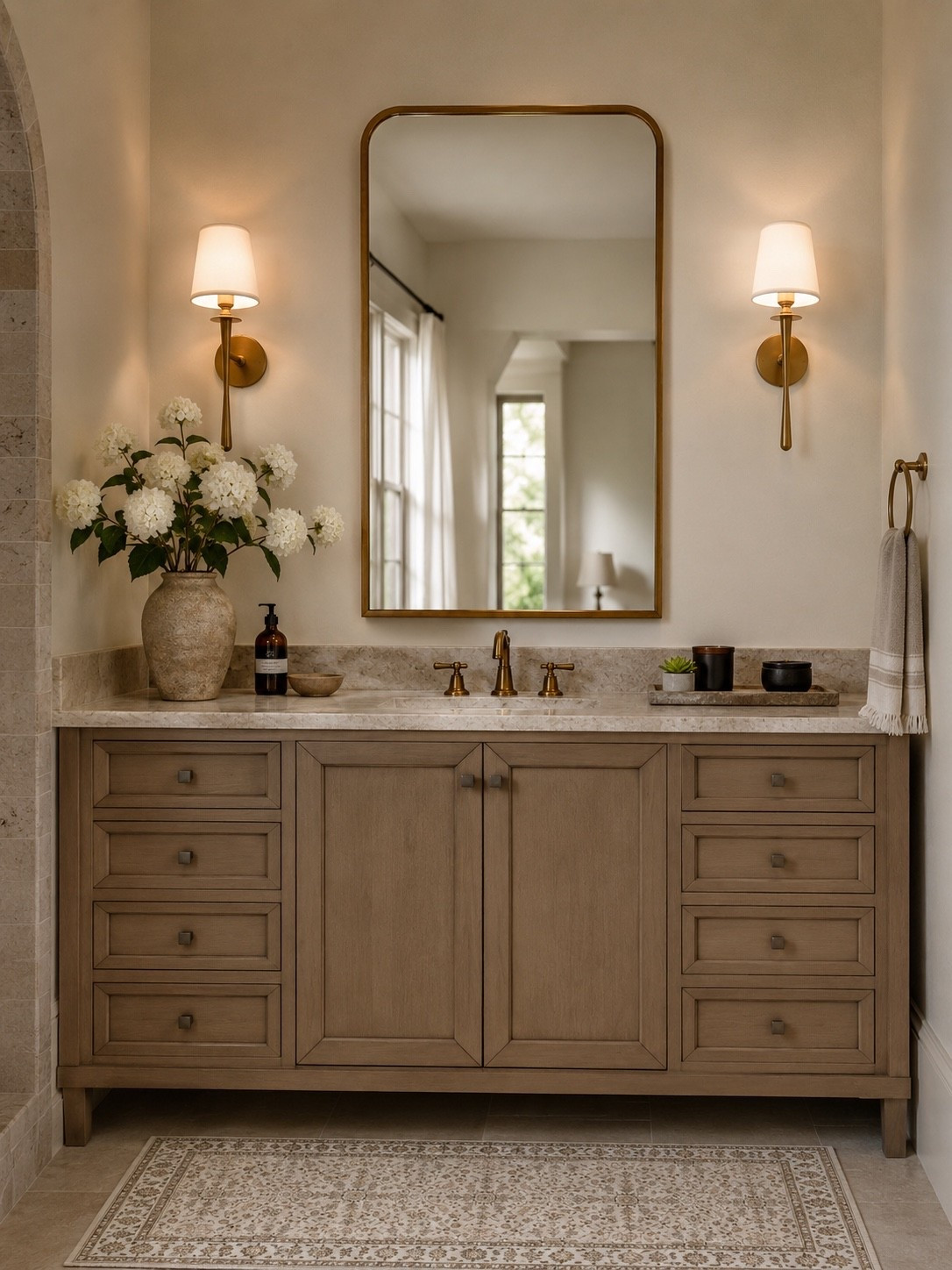 Amazon Bathroom Finds on Sale Right Now

These Amazon bathroom finds instantly elevate a space with a warm, designer-inspired look. The vanity sconces are currently a limited-time deal at nearly 50% off, making this the perfect time to grab them before the sale ends. Paired with the textured vase, soft hydrangea stems, vintage-inspired runner, and beautiful vanity, this combination creates a timeless, high-end look for less.

Follow @farmtotablecreations on Instagram for more home finds, decorating ideas, and designer-inspired spaces.

#bathroomdecor #bathroomlighting #bathroomvanity #amazonhome #homedecor

bathroom vanity | vanity lighting | bathroom sconces | amazon home finds | bathroom makeover | neutral home decor | designer look for less | bathroom runner rug | hydrangea stems | decorative vase | brass sconces | bathroom styling | vanity mirror | home decor finds | amazon decor | bathroom refresh | luxury for less | traditional decor | warm neutral home | interior styling | bathroom inspiration | home finds | neutral bathroom | designer inspired | amazon favorites

#LTKSaleAlert #LTKHome