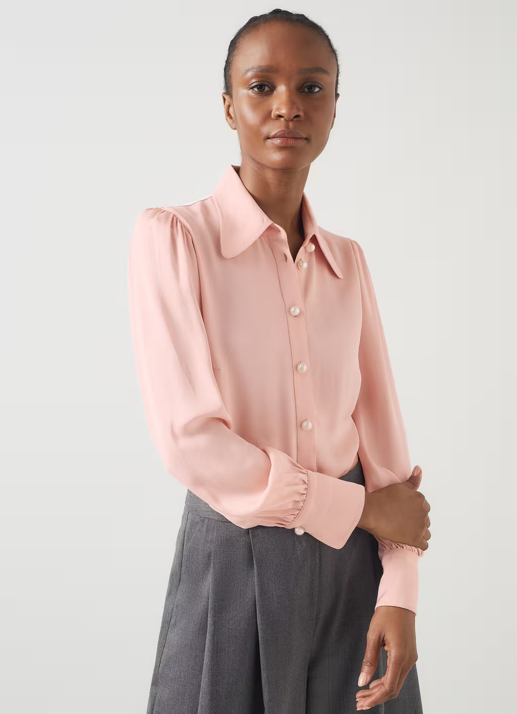 Sonya Pink Crepe Blouse | L.K. Bennett (UK)