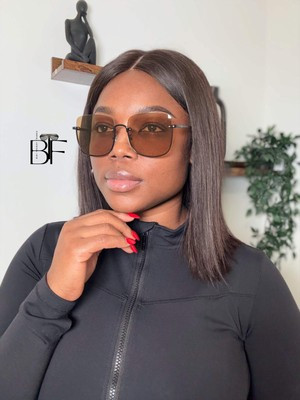 Vintage Rimless Sun glasses Unisex Square UV400 Lens Gold Frame Women Men shade  | eBay | eBay UK