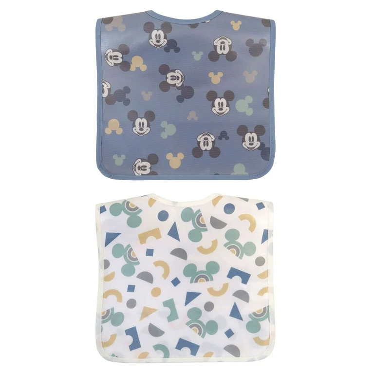 DISNEY MICKEY 2 PK STAY-DRY CANVAS BIB | Walmart (US)