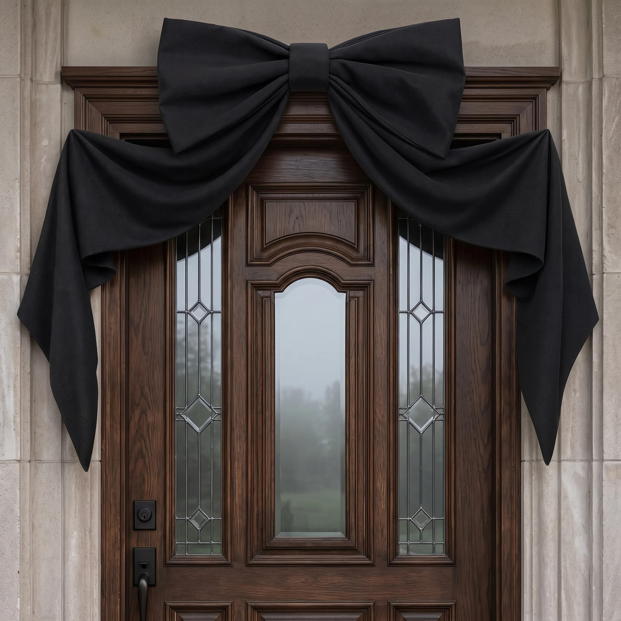 Giant Black Bow Halloween Decor, 48 Inch Halloween Wall Decoration for Front Door, Indoor Halloween Party Hanging Bow | Walmart (US)