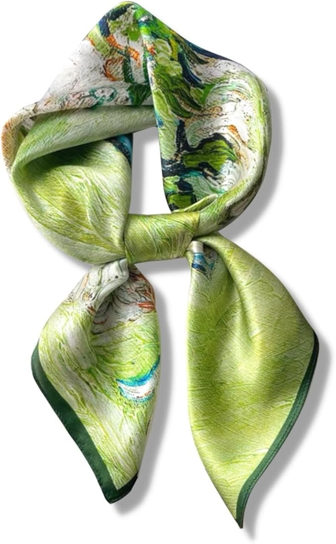 PoeticEHome 100% Pure Mulberry Silk Square Scarf 27"x27" Women Neckerchief Headscarf Gift Packed | Amazon (US)