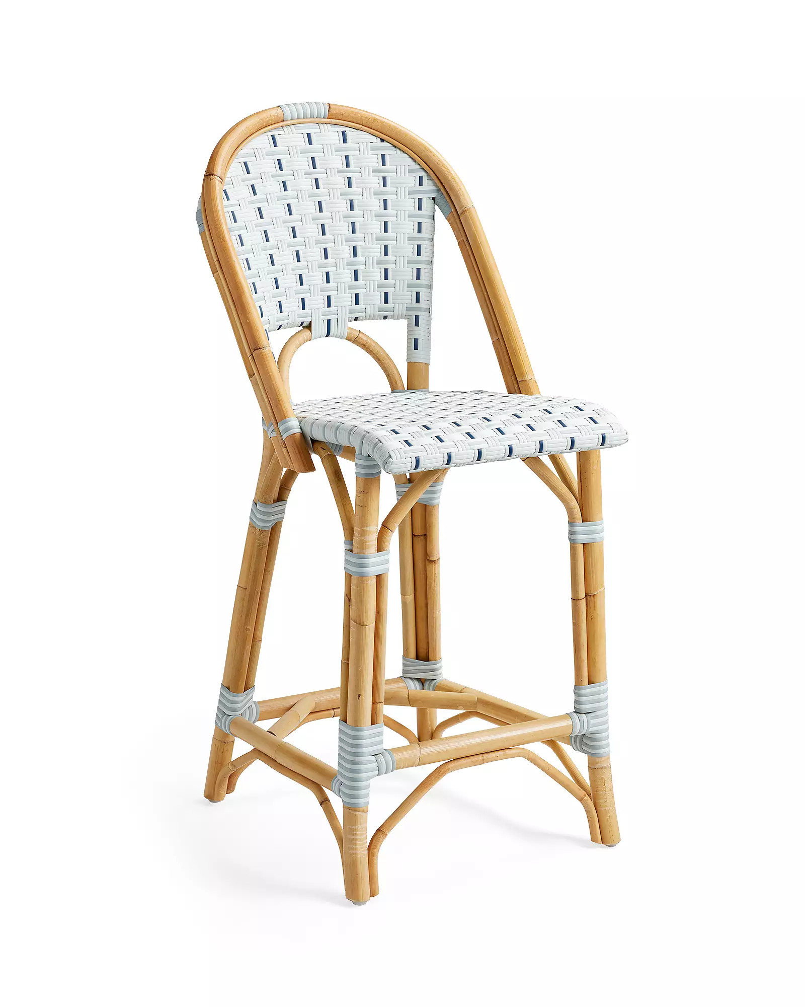 Riviera Rattan Basketweave Counter Stool | Serena and Lily