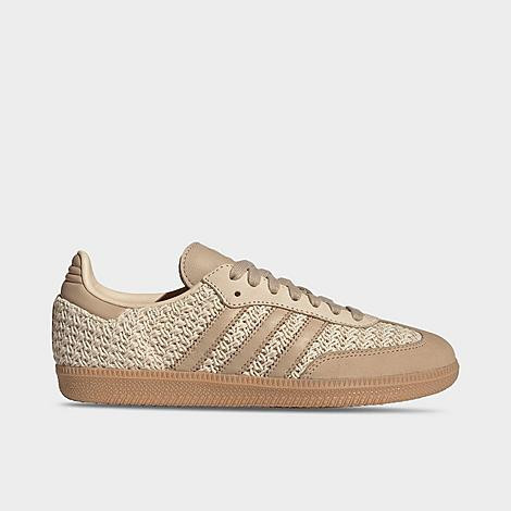 adidas Women's Originals Samba OG LE Casual Shoes in Sand Strata/Magic Beige/Gum Size: 7.0 | JD Sports (US)