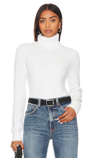 Nellis Ribbed Crop Top in Ivory | Revolve Clothing (Global)