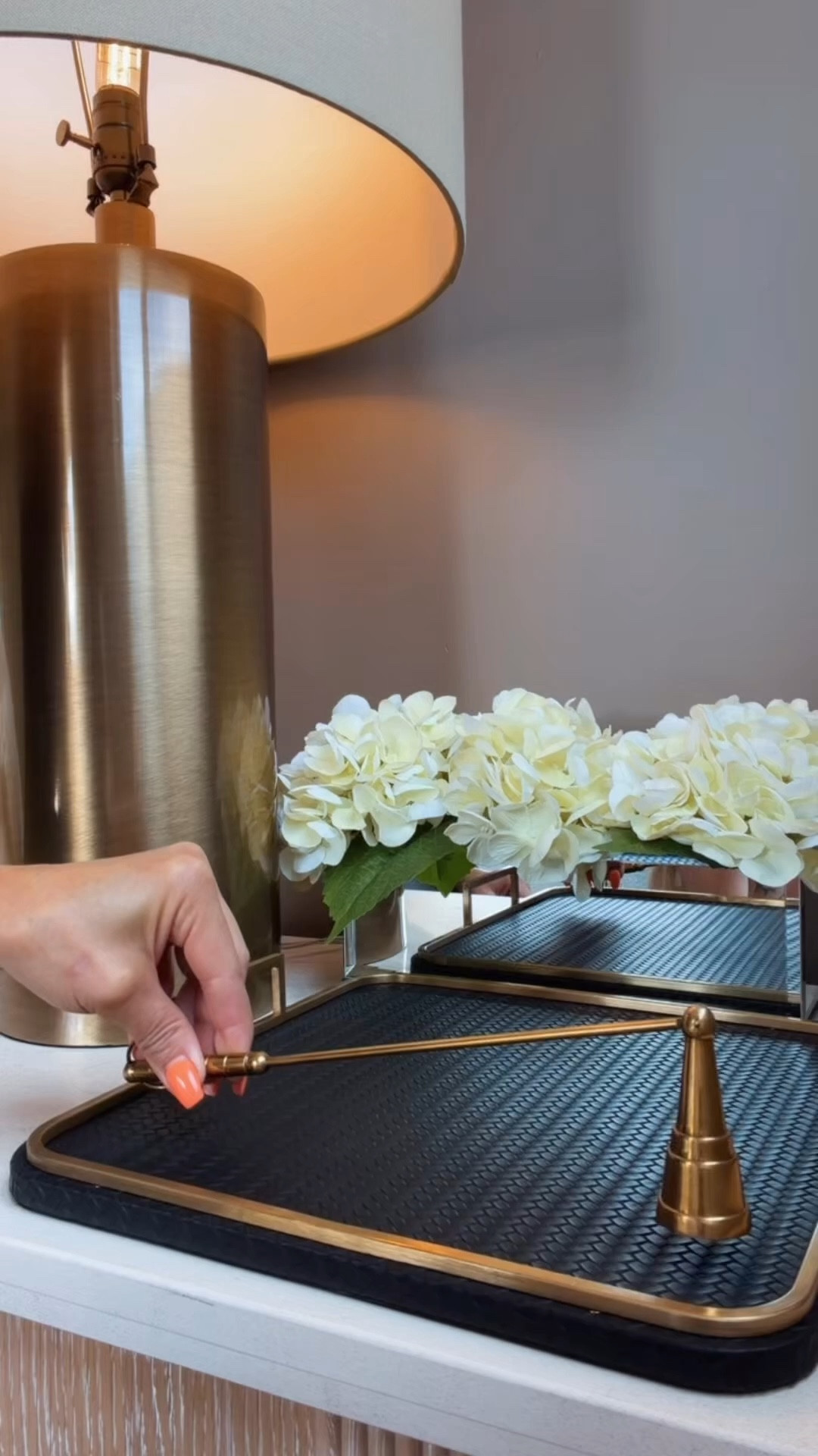 I love this leather braided tray, Flameless candle and candle snuffler. It's a simple way to get a designer inspired. Look on a budget. Plus that makes me feel a little bit fancy.😉

Gold Candle snuffer
Black and gold tray
Designer inspired nightstand set up
Nightstand decor
Amazon home Decor
Neutral bedding decor
Neutral bedroom decor
Bougie on a budget 

Summerthompsonstyles 

#LTKHome #LTKSaleAlert #LTKBeauty