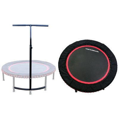 LEAPS & REBOUNDS 40" Adjustable Stability Bar with 40" Fitness Trampoline, Red | Target
