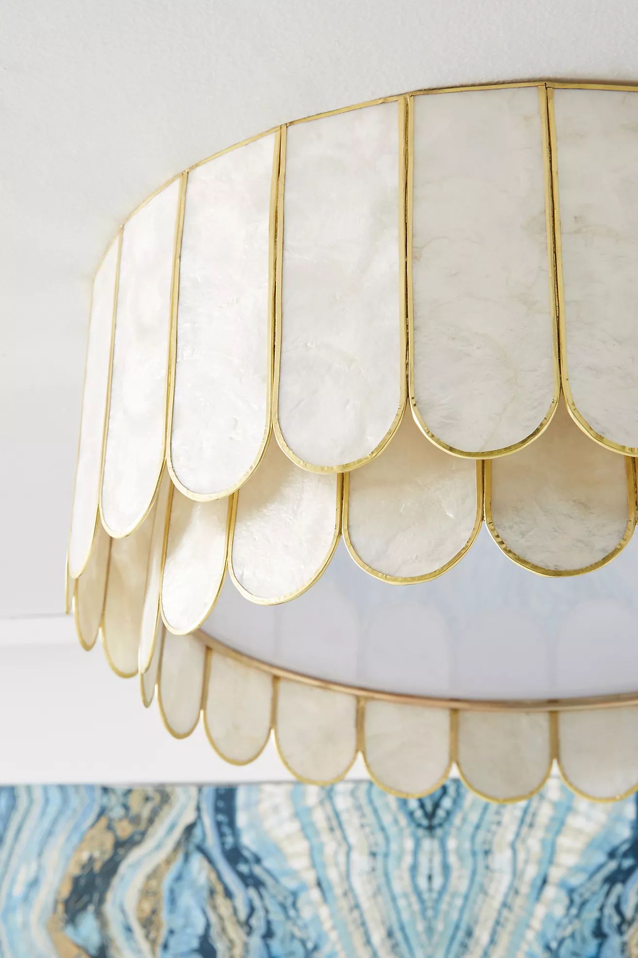 Madelyn Capiz Faceted Flush Mount | Anthropologie (US)