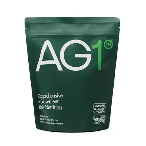 AG1 Greens Powder Supplement | Improve Gut Health | Multivitamin, Probiotic, Gluten Free, Vegan and Keto Friendly | 75 Vitamins (Athletic Greens) - Refill Pouch Only | Amazon (US)
