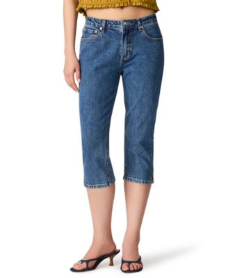 Steve Madden Women's Devan Low-Rise Slim-Fit Capri Jeans - Denim Blue | Macy's