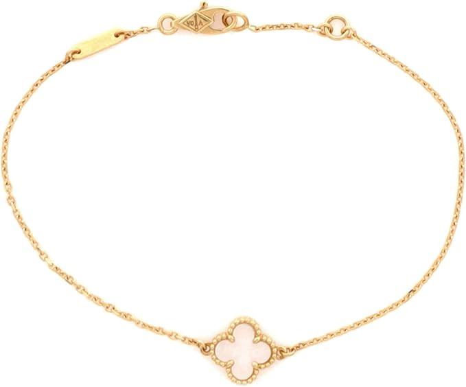 Amazon.com: Van Cleef & Arpels, Pre-Loved Sweet Alhambra Bracelet 18K Yellow Gold and Mother of P... | Amazon (US)