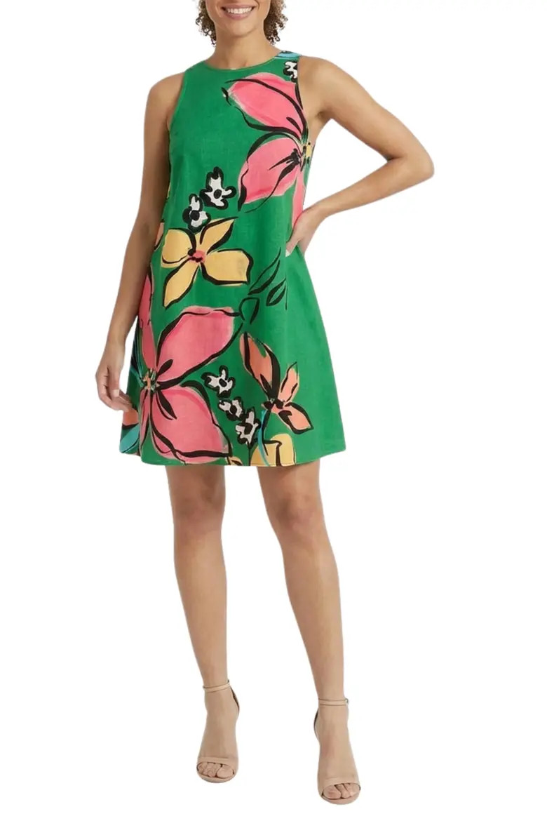Linen Blend Trapeze Dress (Women) | Nordstromrack | Nordstrom Rack