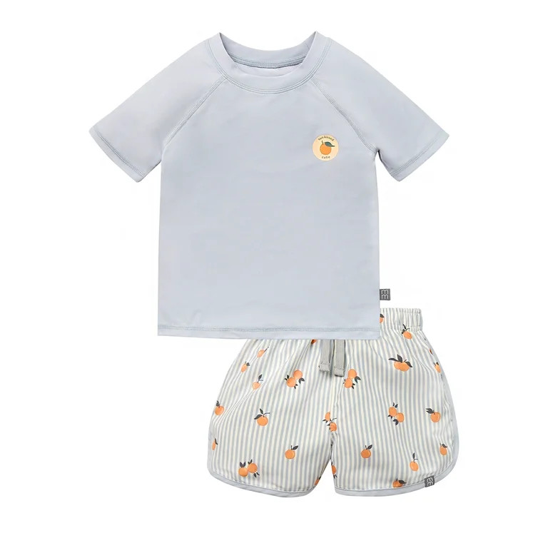 Modern Moments by Gerber Toddler Boy Short Sleeve Rash Guard and Trunk Set, 2-Piece, Sizes 12M - ... | Walmart (US)