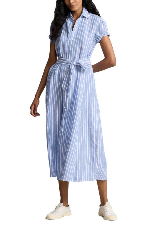blue tie shirt dress | Nordstrom | Nordstrom