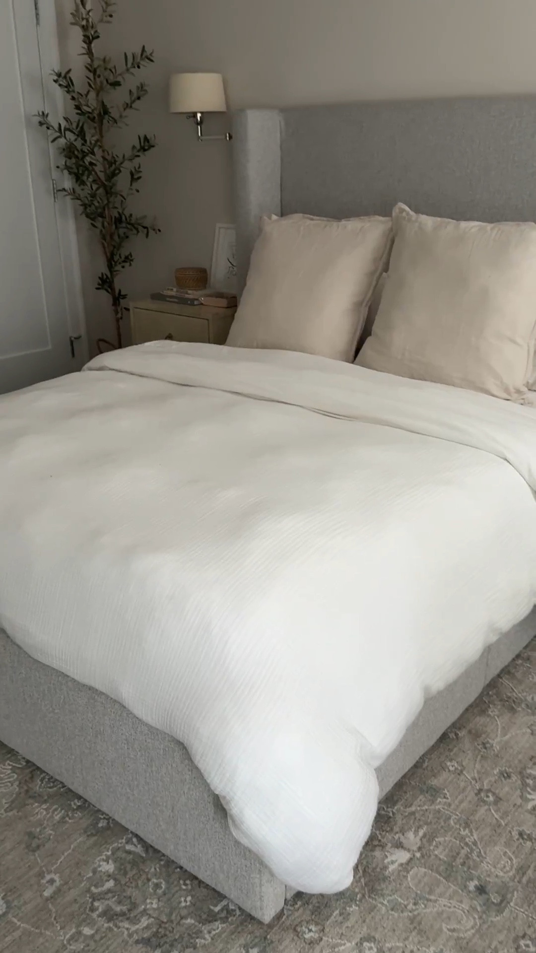 Quality bedding at a great value
• Airy gauze duvet set - soft, airy. Have had for a few years and it’s held up well with use. Does not include duvet insert.
• quince linen Euro sham pillowcases
• super soft bamboo sheet set
• quince rug

#LTKHome