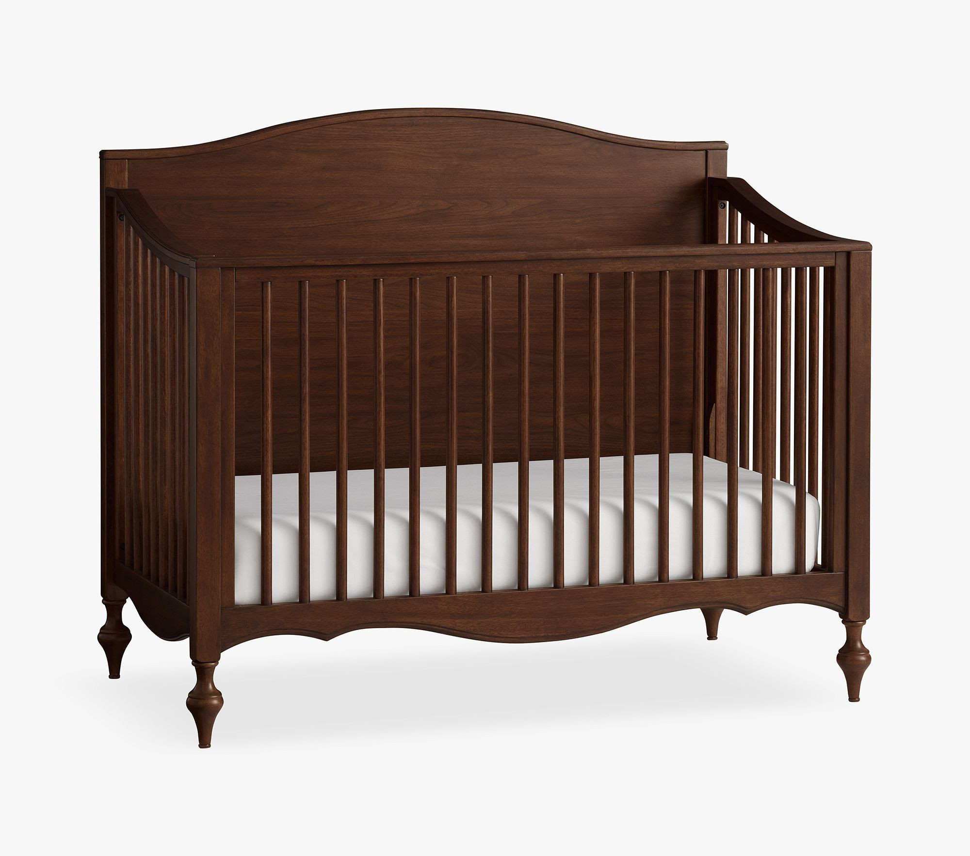 Chris Loves Julia V3 4-in-1 Convertible Crib, Heritage Walnut, White Glove Delivery | Pottery Barn Kids