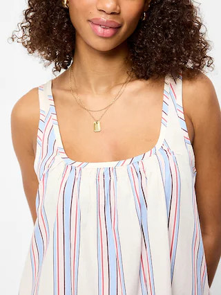 Sleeveless Scoop-Neck Mini Swing Dress | Old Navy (US)