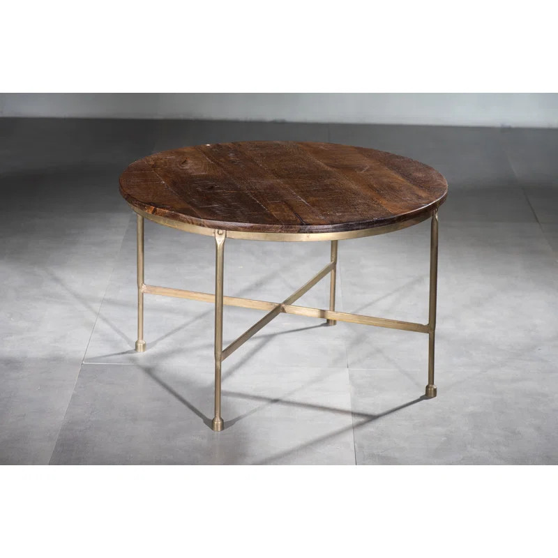 Occhionero Wooden Iron Coffee Table | Wayfair North America