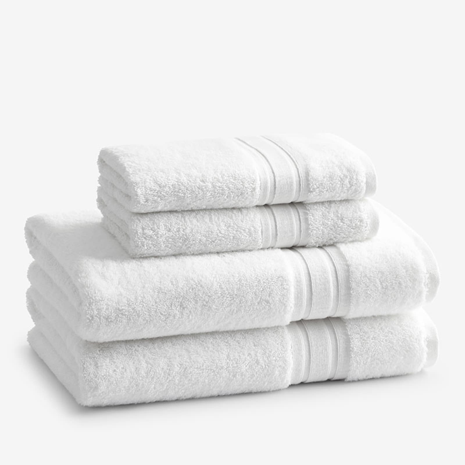 Turkish Cotton 4-Piece Bath & Hand Towel Set - White | The Company Store