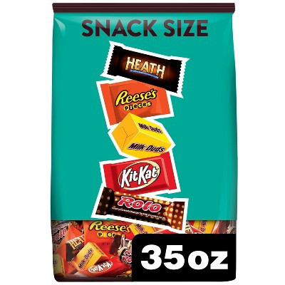 Hershey Chocolate and Peanut Butter Assortment Snack Size Candy - 35.04oz | Target