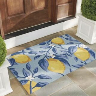 Lemon Vine Hooked Door Mat | Grandin Road