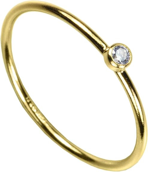 uGems 14kt Gold Filled Color CZ Stacking Rings | Amazon (US)