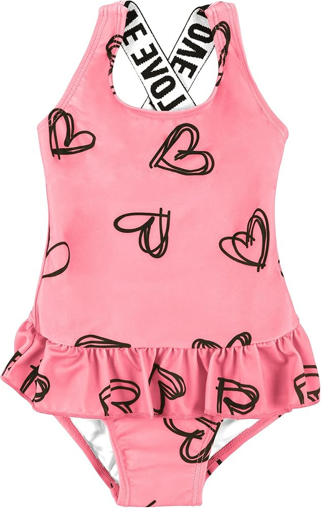 MARZXIN Baby Girls One Piece Swimsuit Toddler Ruffle Bathing Suit Swimwear Beachwear | Amazon (US)