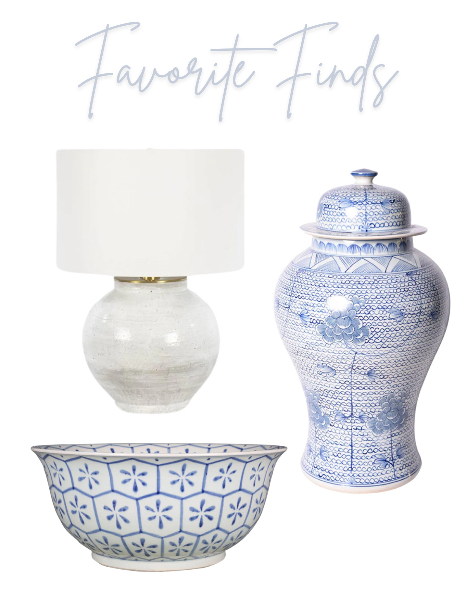 Lamp, temple jar in blue, shallow bowl
Home decor, decorative accessories 

#LTKhome