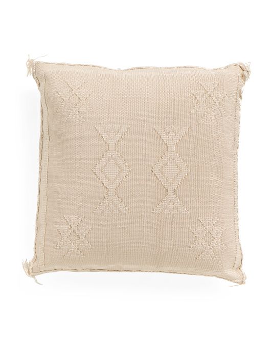 20x20 Embroidered Cotton and Rayon Pillow | TJ Maxx