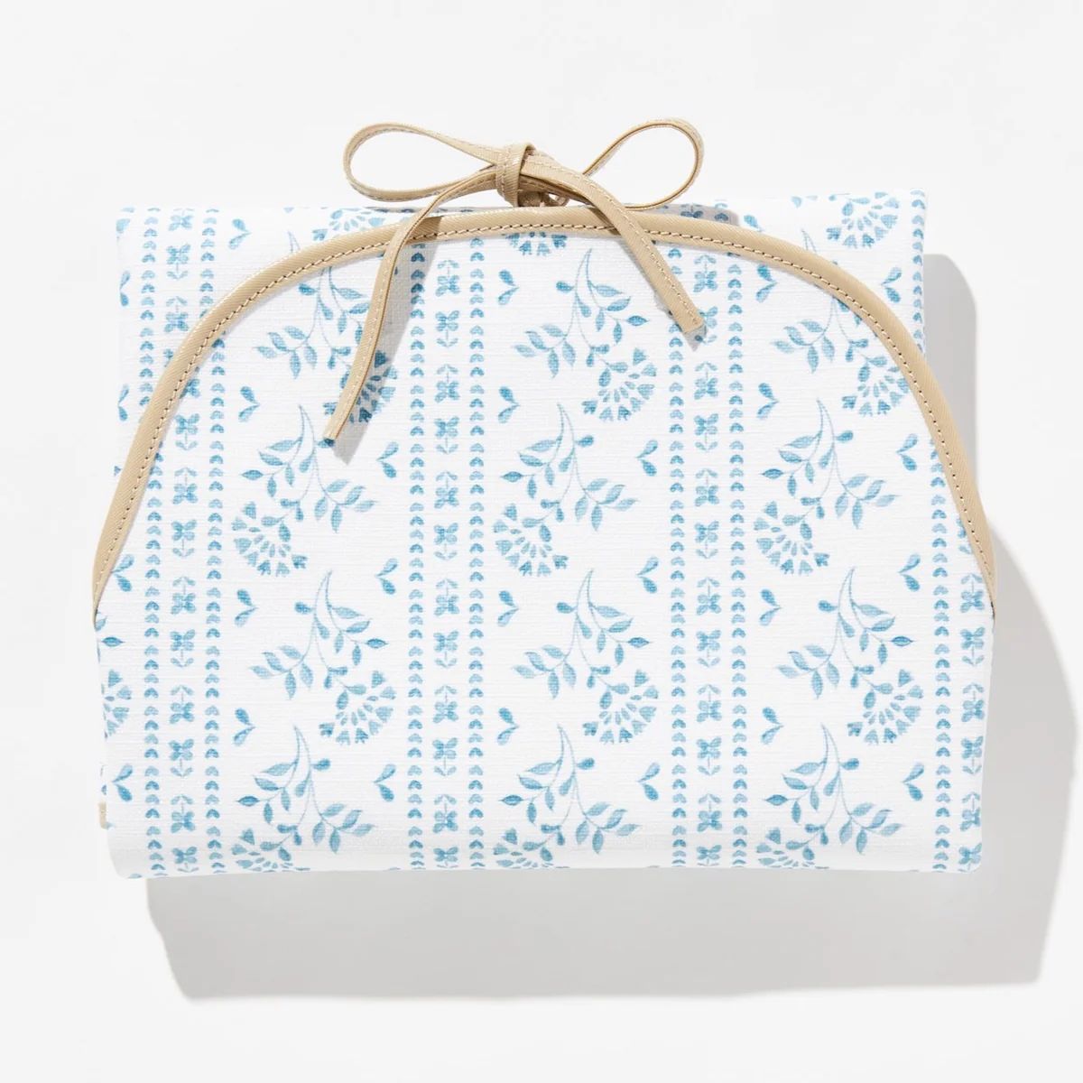 Changing Pad - Blue Floral Stripe | Dondolo