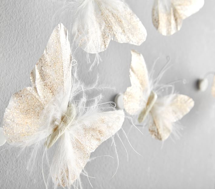 Rosegold Feather Butterflies | Pottery Barn Kids
