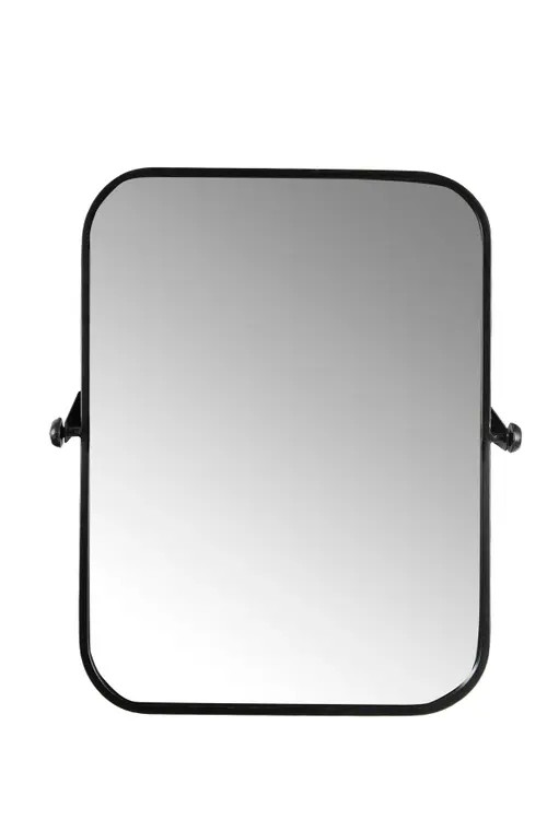 Storied Home Metal Framed Pivoting Wall Mirror, Black at Nordstrom | Nordstrom