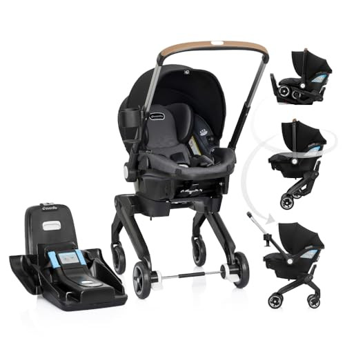 Evenflo Shyft DualRide Infant Car Seat Stroller Combo with Carryall Storage (Boone Gray) | Amazon (US)
