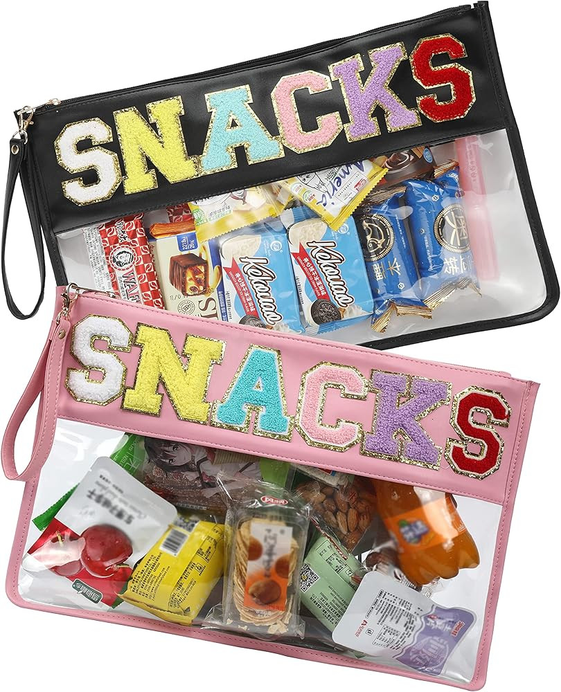 2PCS Leopard Clear Makeup letter Bag transparent Travel Stadium letter bags Stuff Makeup Bag Snac... | Amazon (US)