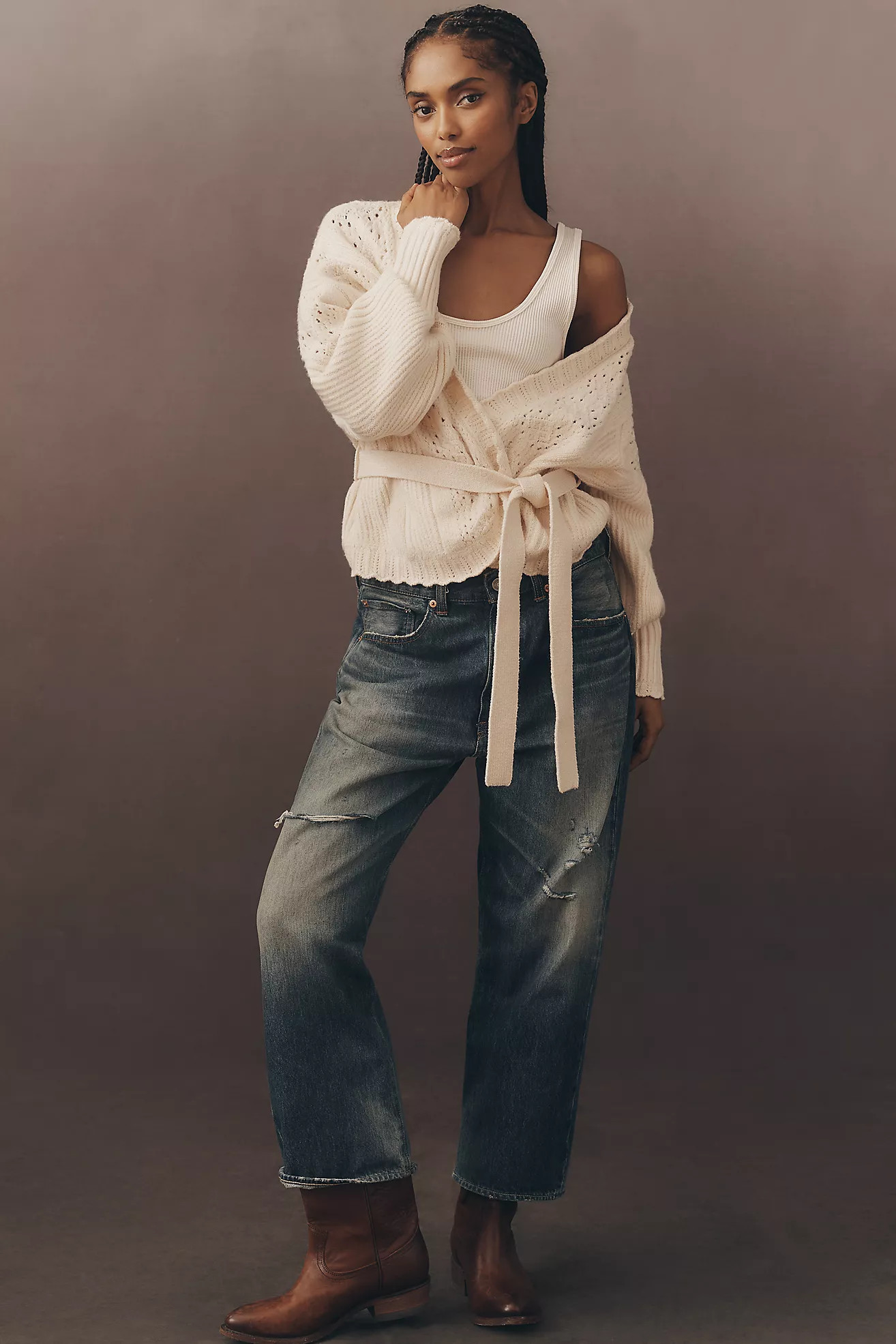 By Anthropologie Pointelle Wrap Sweater | Anthropologie (US)