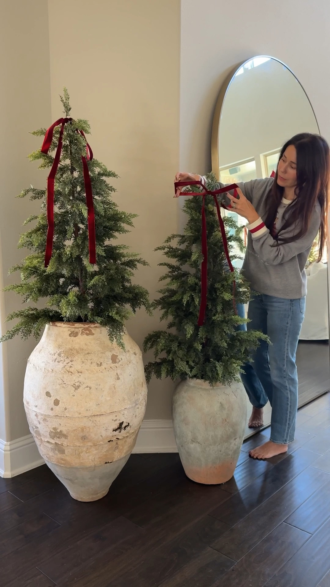 No skills? No problem 🎀 These beautiful premade velvet bows make holiday decorating so easy and elegant. Whether you’re styling your Christmas tree, wrapping holiday gifts, or adding a touch of charm to your home decor, these velvet Christmas bows instantly elevate any space. Perfect for anyone who loves a neutral, classic holiday look without the DIY stress. ✨

velvet bows, premade velvet bows, Christmas tree bows, holiday decorating, Christmas decor, holiday home decor, neutral Christmas decor, easy holiday decorating, Christmas wrapping ideas, LTK home finds

#LTKHome #LTKStyleTip #LTKHoliday